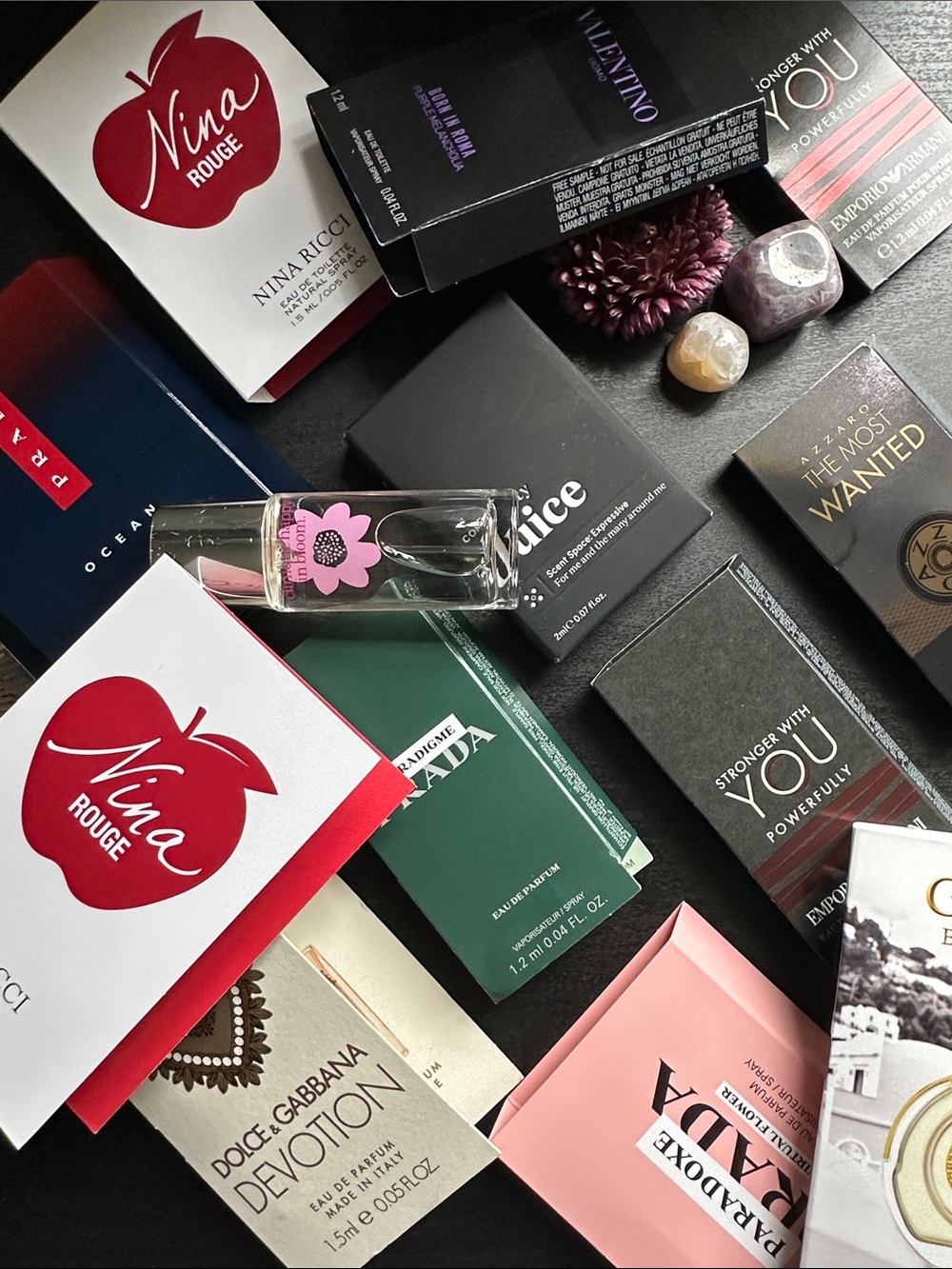 Fragrance Sample Bundle - Clinique Happy in Bloom - Prada - Nina - Valentino Etc